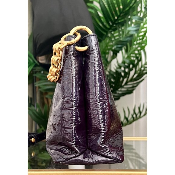 ✺✺ AUTHENTIC TORY BURCH BLUE CRINKLE LEATHER PRICELLA HANDBAG  ✺✺ - Picture 2 of 10